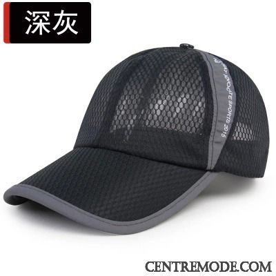 Casquette Homme Engrener Chapeau Casquette De Baseball De Plein Air Ombre Été Noir