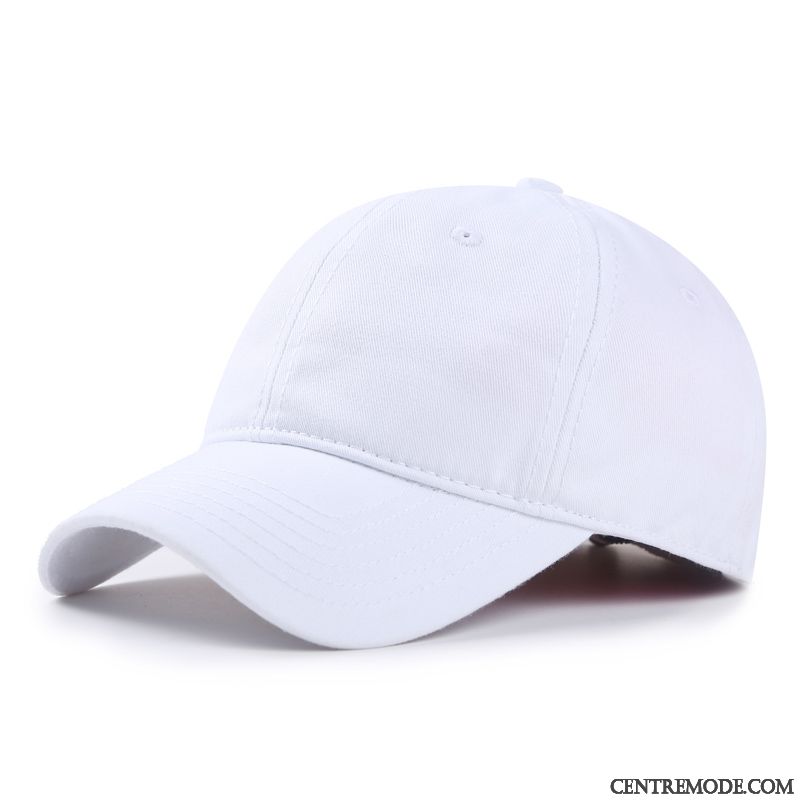 Casquette Homme Printemps Casquette De Baseball Femme Chapeau Loisir Coton Bleu Marin Pure Noir