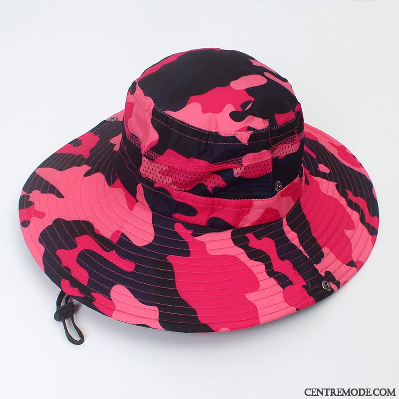 Casquette Homme Été Gros Chapeau Crème Solaire Chapeau De Pêcheur Chapeau De Soleil Vert