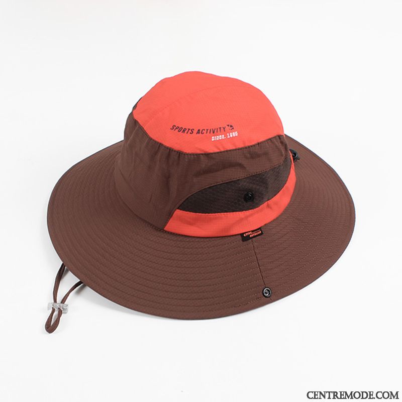 Casquette Homme Été Gros Chapeau Crème Solaire Chapeau De Pêcheur Chapeau De Soleil Vert