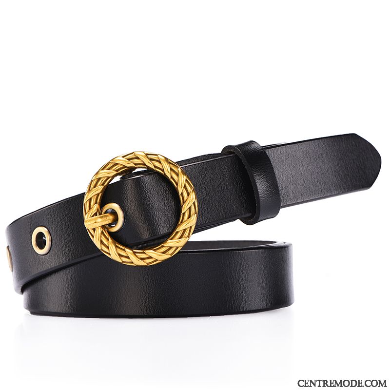 Ceinture Femme Décoration Bague Personnalité Rétro All-match Mode Rouge