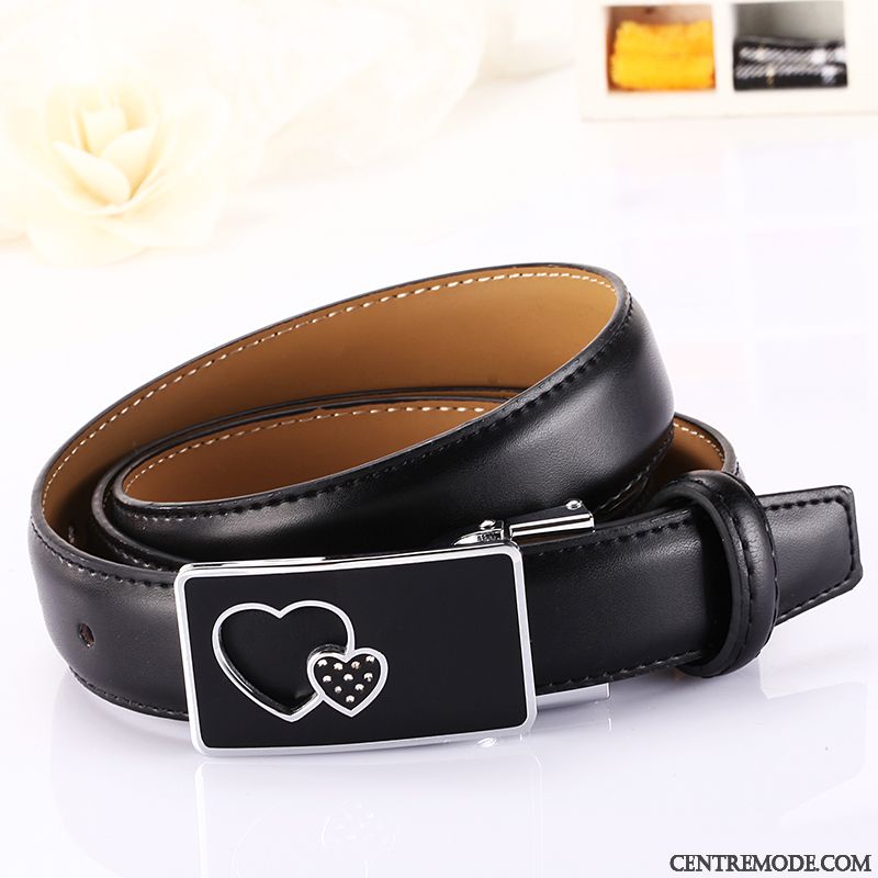 Ceinture Femme L'automne Loisir Décoration Cuir De Vache All-match Modèles Féminins Rouge