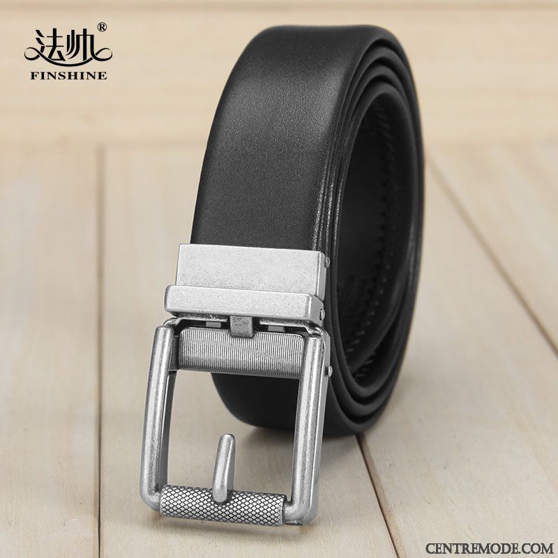 Ceinture Homme All-match Cuir Véritable Personnalité Loisir Tendance Vêtements De Cérémonie Or