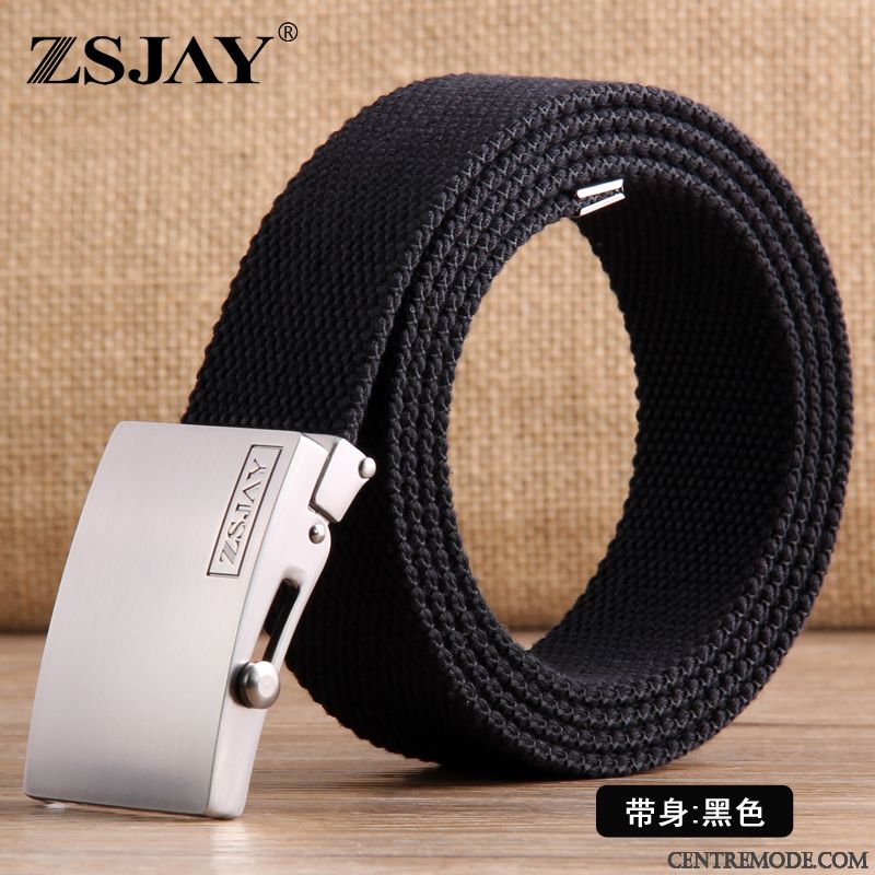 Ceinture Homme De Plein Air Sport Automatique Jeune Tactique Loisir Noir