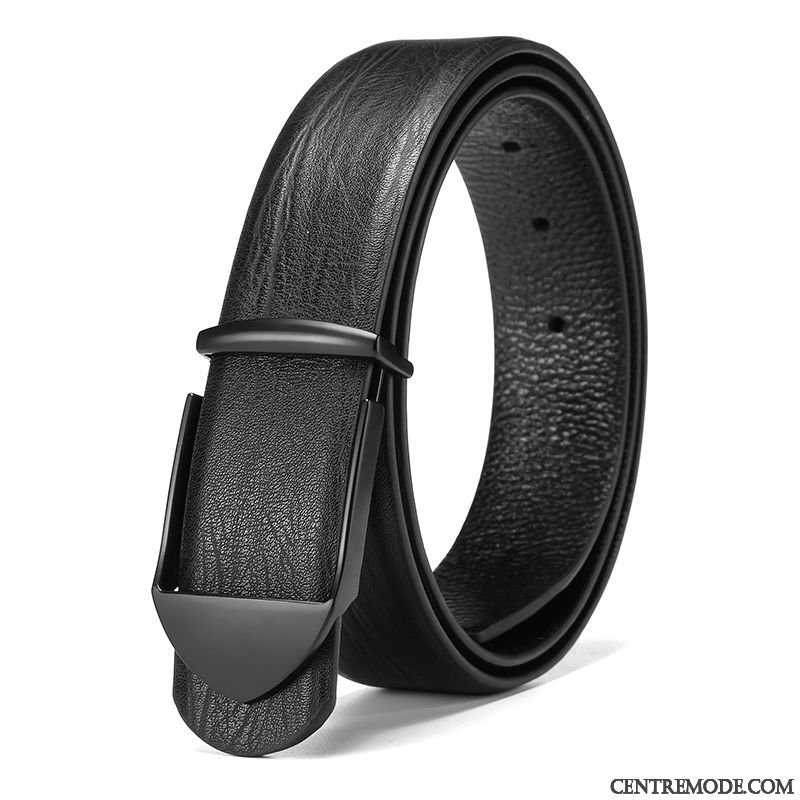 Ceinture Homme Entreprise Personnalité Couche De Tête Âge Moyen Costume Mode Or