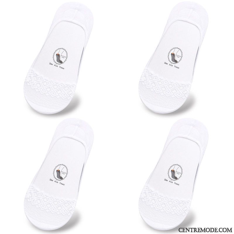 Chaussette Femme Chaussette Courte Charmant Coton Antidérapant Été Section Mince Noir Clair