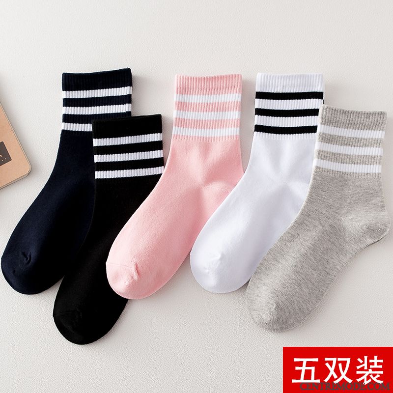 Chaussette Femme Plus Épais Vent De L'université Chaussettes En Coton Hiver En Forme De Coeur L'automne Gris