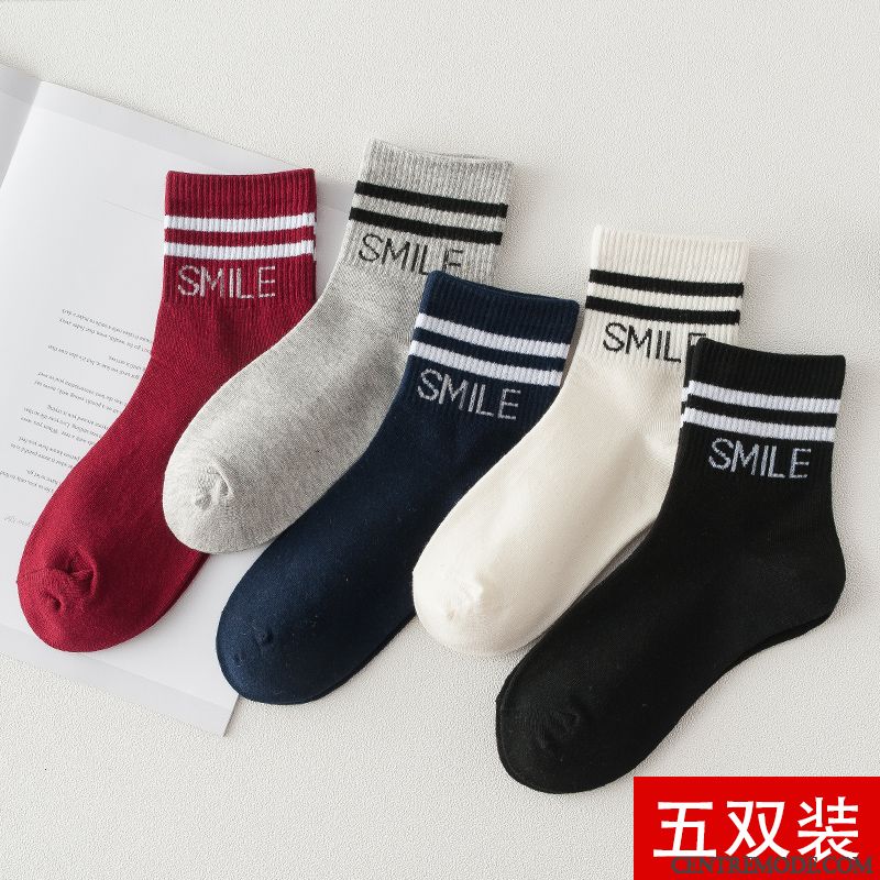 Chaussette Femme Plus Épais Vent De L'université Chaussettes En Coton Hiver En Forme De Coeur L'automne Gris