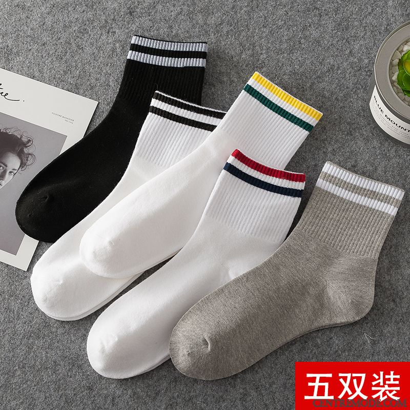 Chaussette Femme Plus Épais Vent De L'université Chaussettes En Coton Hiver En Forme De Coeur L'automne Gris