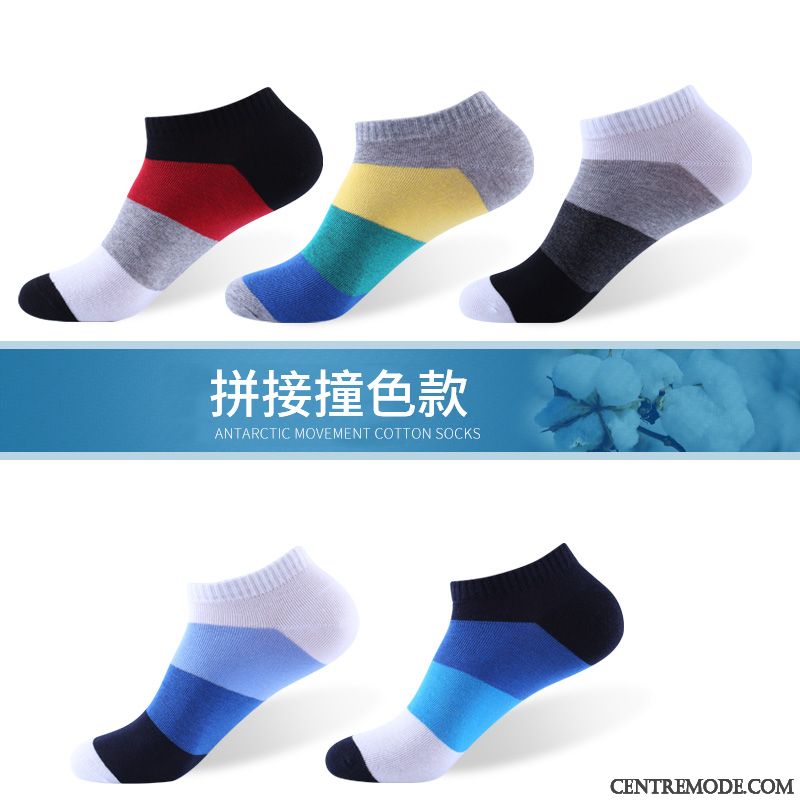 Chaussette Homme Chaussettes En Coton Chaussette Basse Coupée Chaussette Courte Section Mince Tendance Quatre Saisons Noir