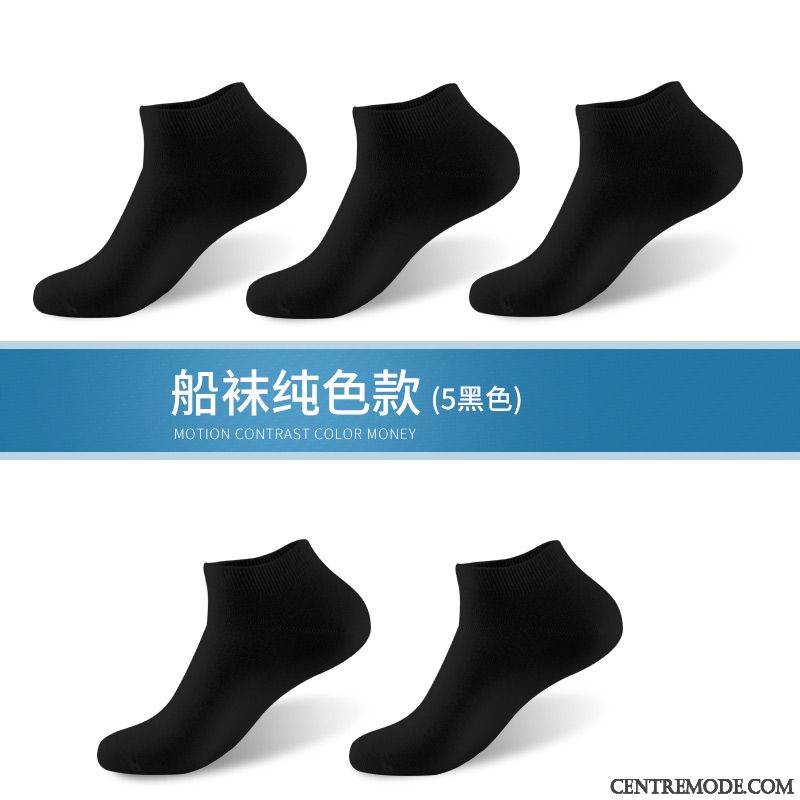 Chaussette Homme Chaussettes En Coton Chaussette Basse Coupée Chaussette Courte Section Mince Tendance Quatre Saisons Noir