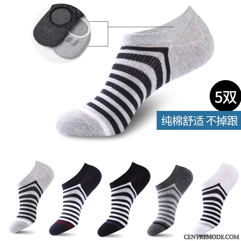 Chaussette Homme Chaussettes En Coton Chaussette Basse Coupée Chaussette Courte Section Mince Tendance Quatre Saisons Noir