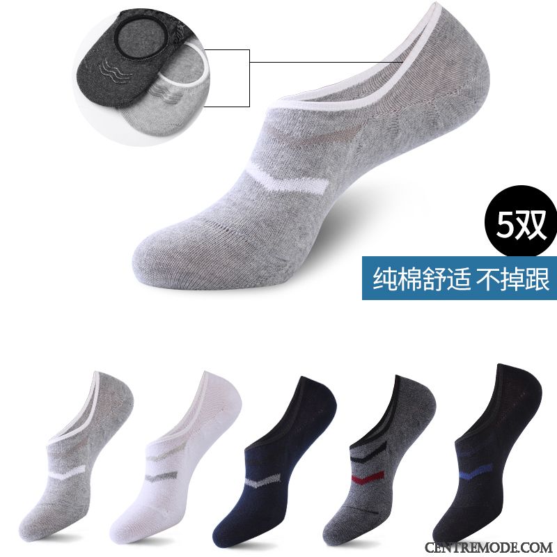 Chaussette Homme Chaussettes En Coton Chaussette Basse Coupée Chaussette Courte Section Mince Tendance Quatre Saisons Noir