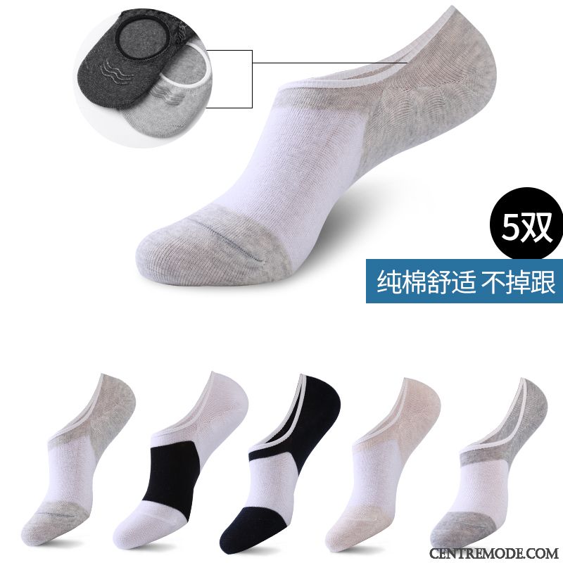 Chaussette Homme Chaussettes En Coton Chaussette Basse Coupée Chaussette Courte Section Mince Tendance Quatre Saisons Noir