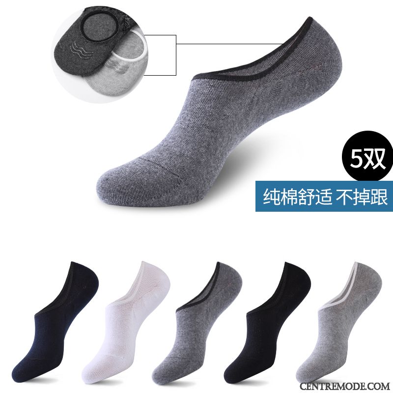 Chaussette Homme Chaussettes En Coton Chaussette Basse Coupée Chaussette Courte Section Mince Tendance Quatre Saisons Noir