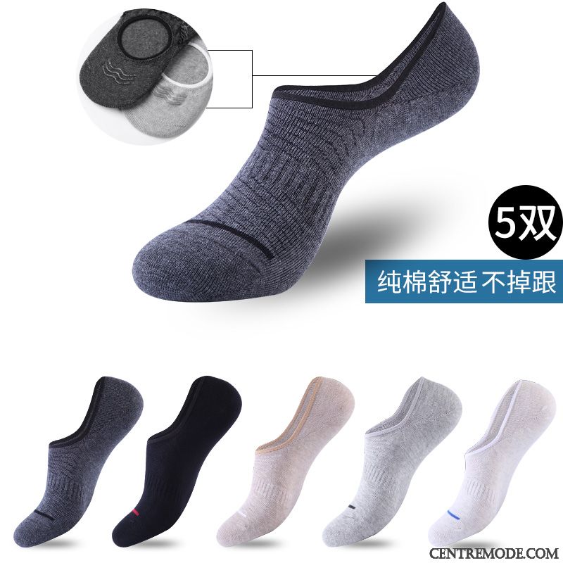 Chaussette Homme Chaussettes En Coton Chaussette Basse Coupée Chaussette Courte Section Mince Tendance Quatre Saisons Noir