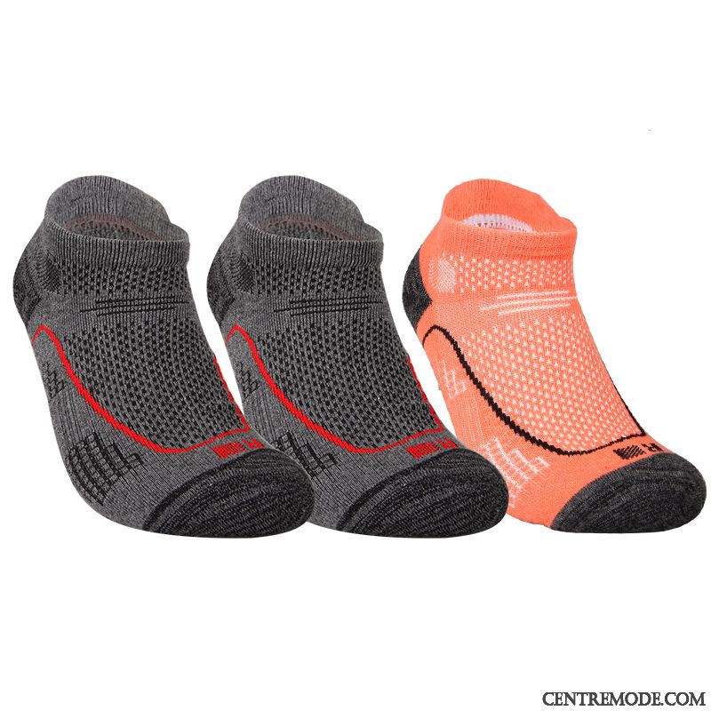 Chaussette Homme Chaussettes En Coton Serviette Faible Sport Basketball Courir Gris Clair Foncé