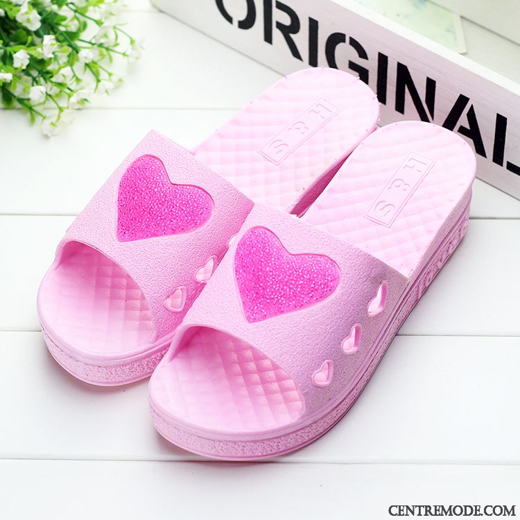 Chausson Été Femme, Chaussons Fourrées Femme Bronzage Bébé Rose