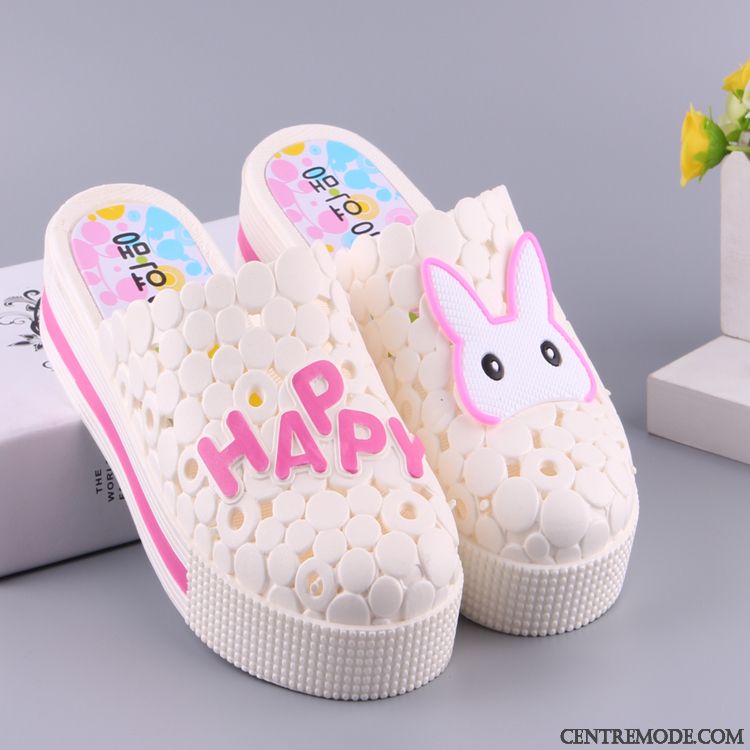 Chaussons En Cuir Femme Beige Sable Corail, Pantoufle Femme Original
