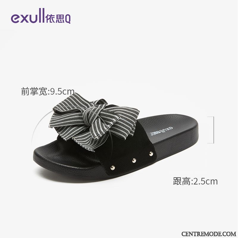 Chaussons Femme Arc Tous Les Assortis Mode Été Outwear Tongs Chaussons Noir