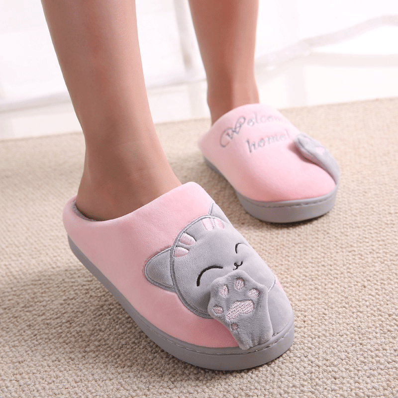 Chaussons Femme Enfant De Maison Charmant Matelassé Chauds Intérieur Rose