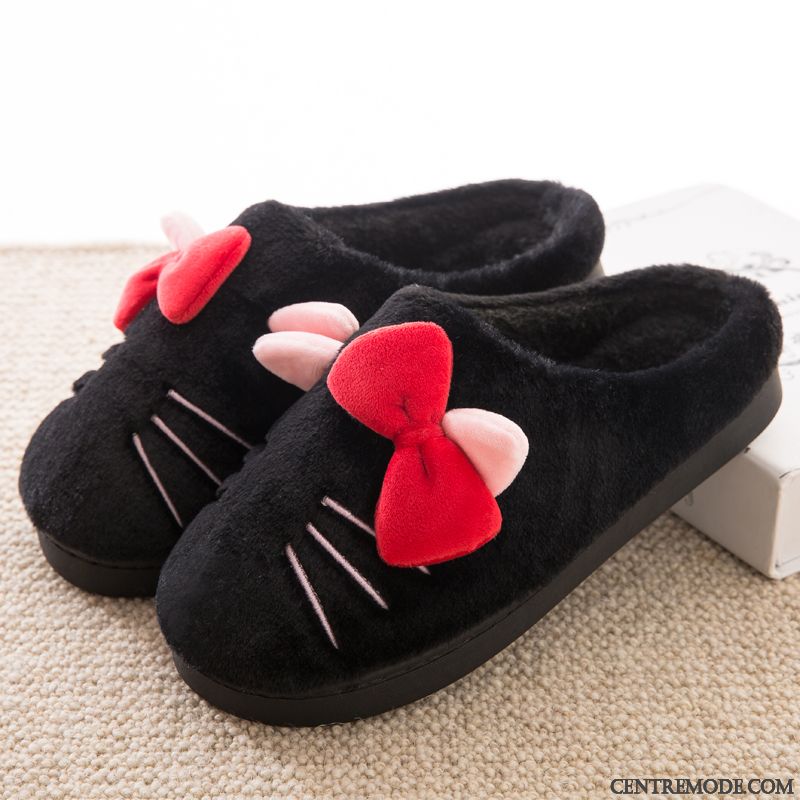 Chaussons Femme Enfant De Maison Charmant Matelassé Chauds Intérieur Rose