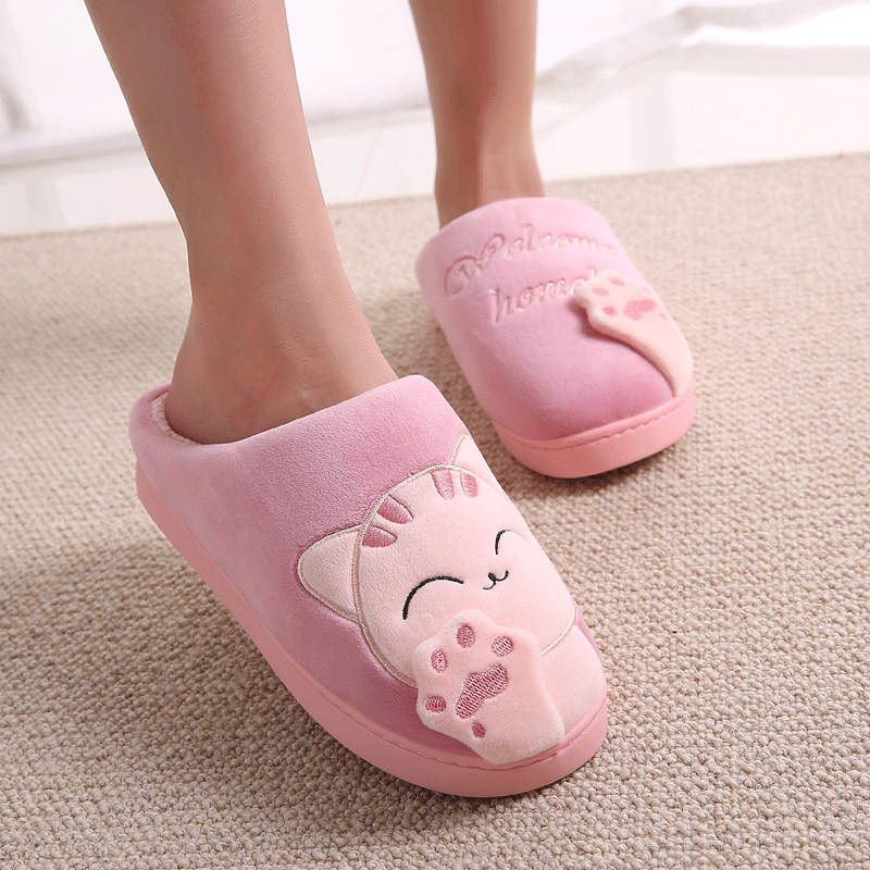 Chaussons Femme Enfant De Maison Charmant Matelassé Chauds Intérieur Rose