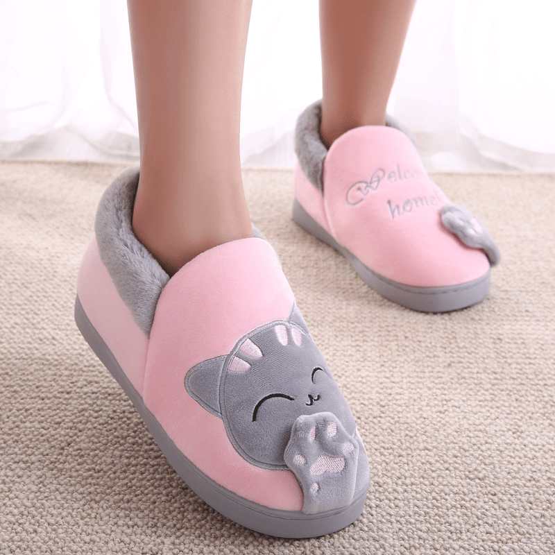 Chaussons Femme Enfant De Maison Charmant Matelassé Chauds Intérieur Rose