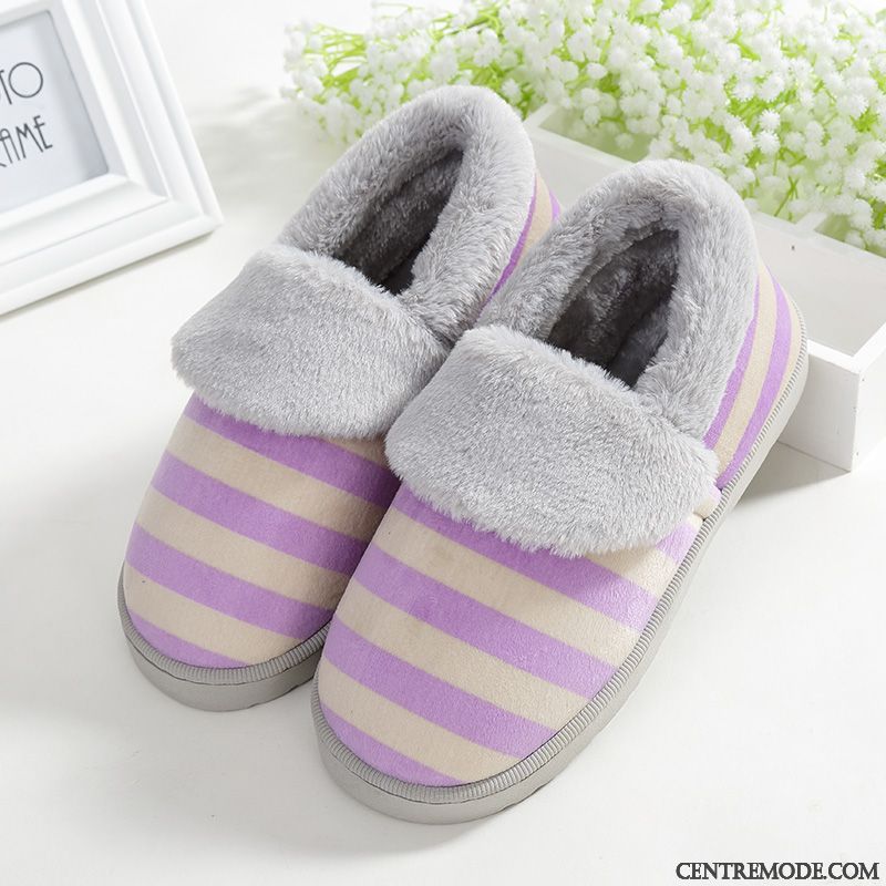 Chaussons Femme Enfant De Maison Charmant Matelassé Chauds Intérieur Rose