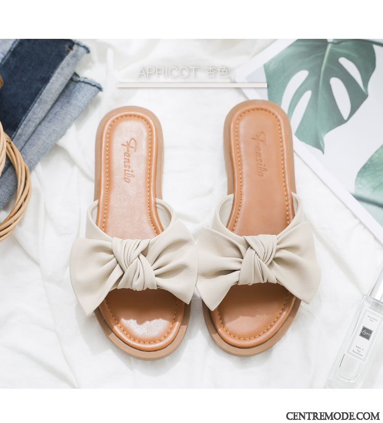 Chaussons Femme Plage Arc Tongs Chaussons Antidérapant Été Outwear