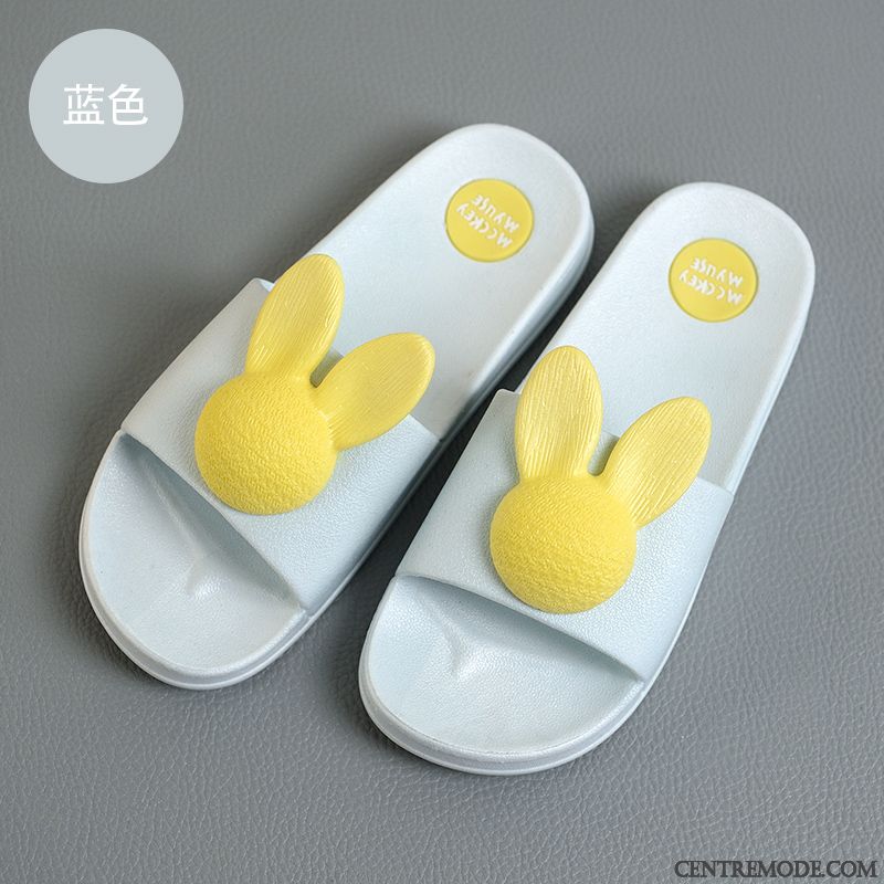 Chaussons Femme Tongs Chaussons Fantaisie Charmant Semelle Épaisse Été De Maison Rose