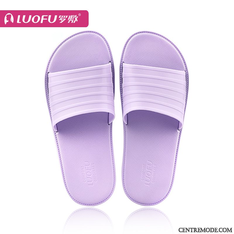 Chaussons Femme Tongs Chaussons Intérieur Été Outwear Plates Fantaisie Violet