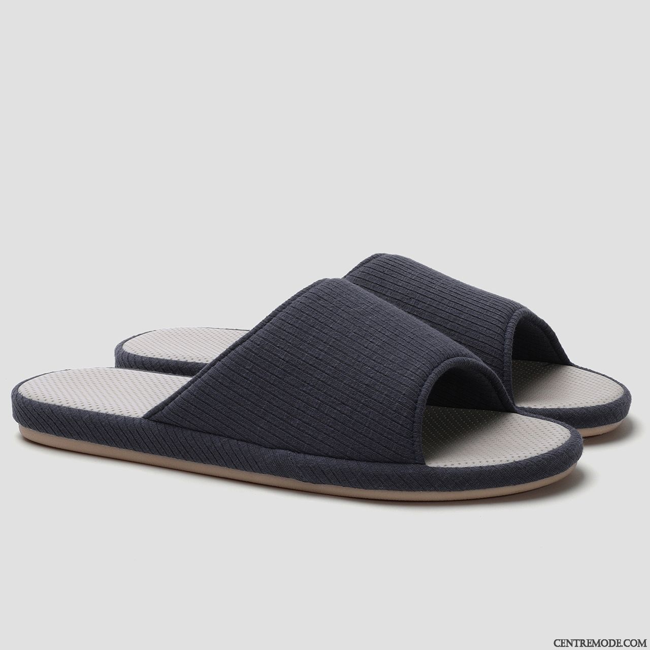 Chaussons Homme Antidérapant Fantaisie Tongs Chaussons De Maison Respirant Femme Gris