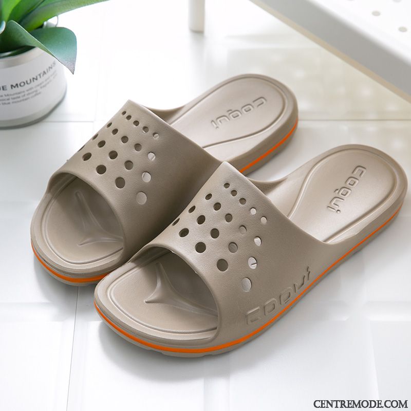 Chaussons Homme Antidérapant Semelle Épaisse Cool Semelle Doux Fantaisie Salle De Bains Bleu