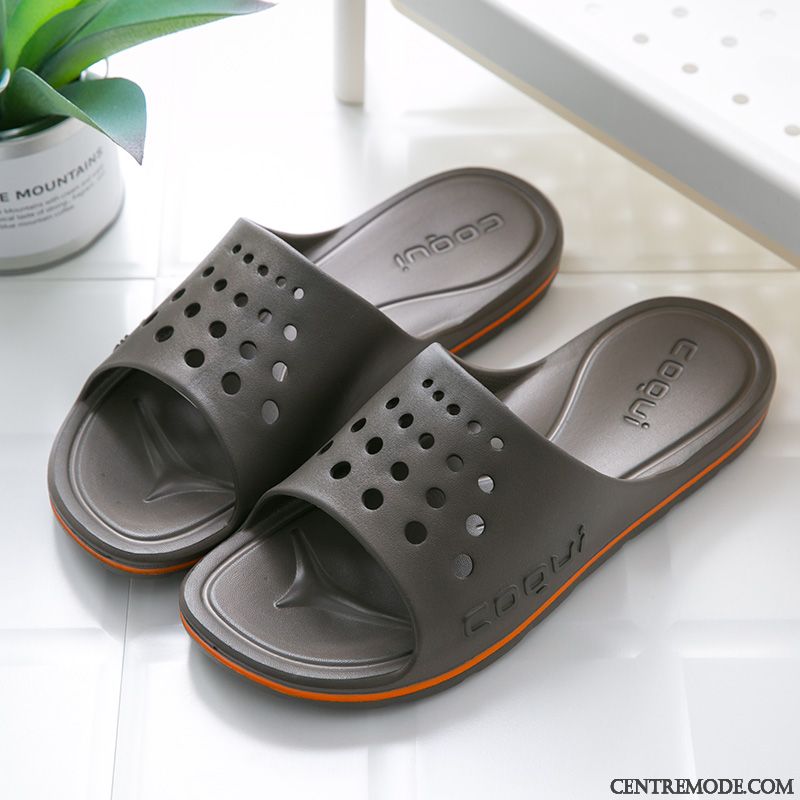 Chaussons Homme Antidérapant Semelle Épaisse Cool Semelle Doux Fantaisie Salle De Bains Bleu