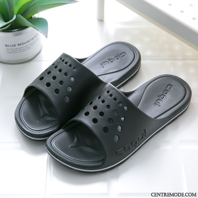 Chaussons Homme Antidérapant Semelle Épaisse Cool Semelle Doux Fantaisie Salle De Bains Bleu