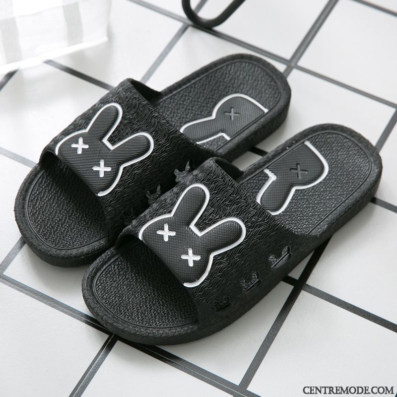 Chaussons Homme De Maison Femme Fantaisie Charmant Été Intérieur Gris