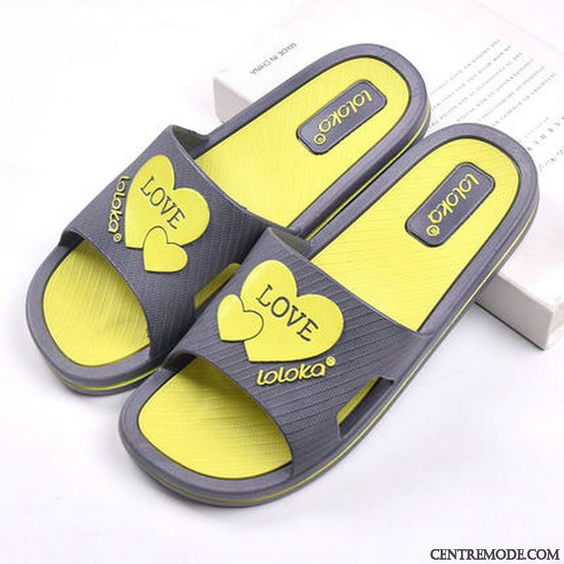 Chaussons Homme De Maison Tongs Chaussons Salle De Bains Été Semelle Doux Fantaisie Bleu