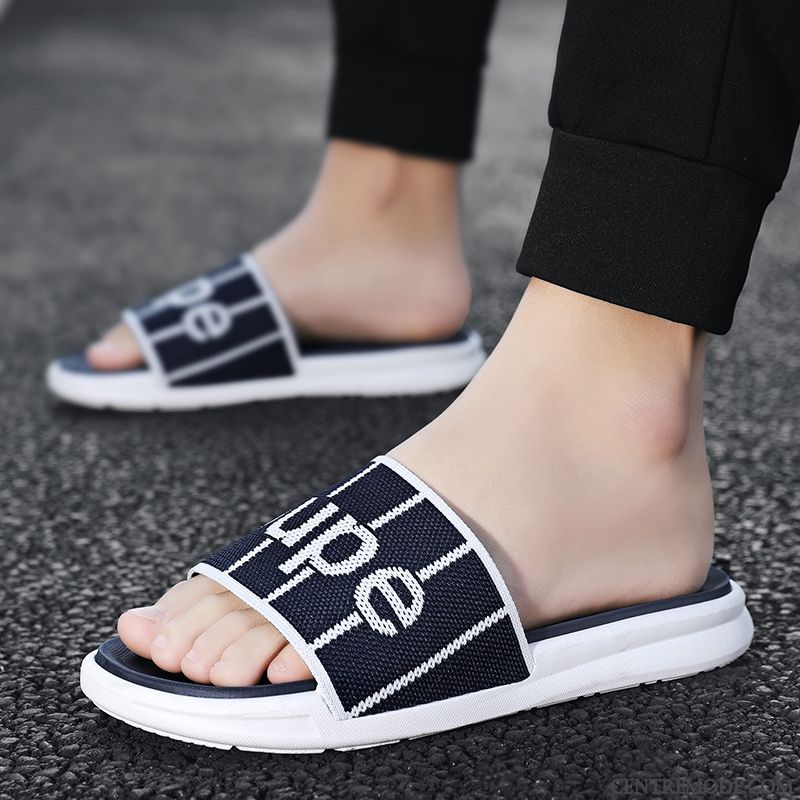 Chaussons Homme Décontractée Tongs Chaussons Antidérapant Tendance Personnalité Été Rouge