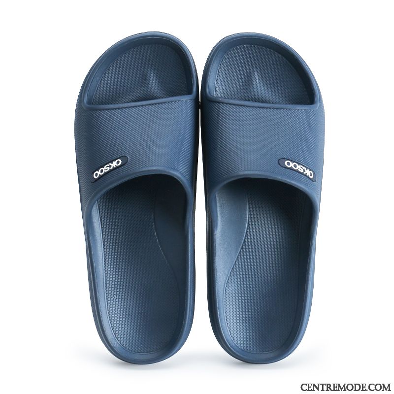 Chaussons Homme Femme Intérieur Salle De Bains Tongs Chaussons De Maison Fantaisie Gris