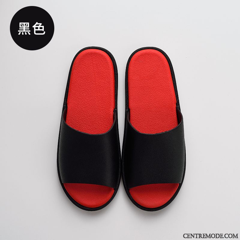 Chaussons Homme Femme Salle De Bains Tongs Chaussons Intérieur Été Semelle Doux Gris
