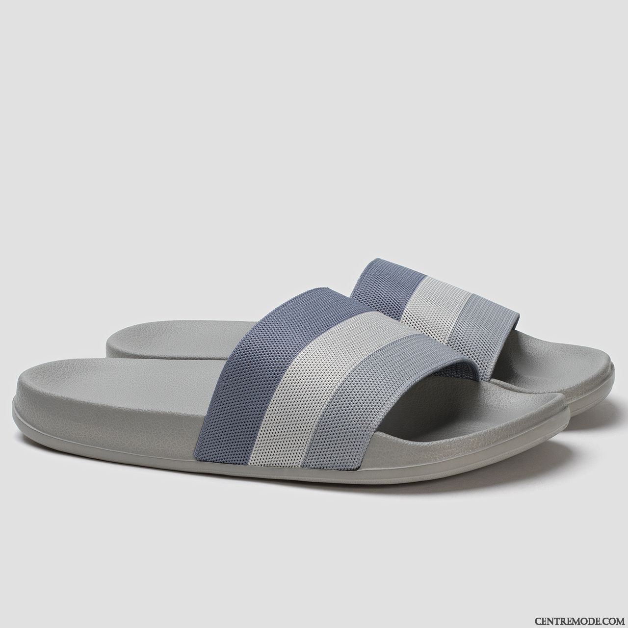 Chaussons Homme Mode Salle De Bains De Maison Tongs Chaussons Antidérapant Fantaisie Bleu
