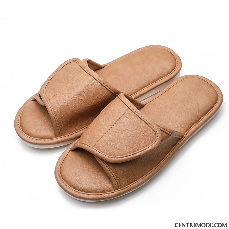 Chaussons Homme Mode Sandales Outwear Tongs Chaussons Antidérapant Plage Noir