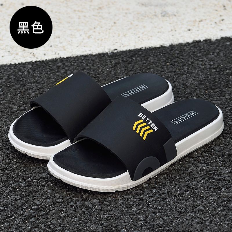 Chaussons Homme Mode Tendance Outwear Tongs Chaussons Été Fantaisie Noir