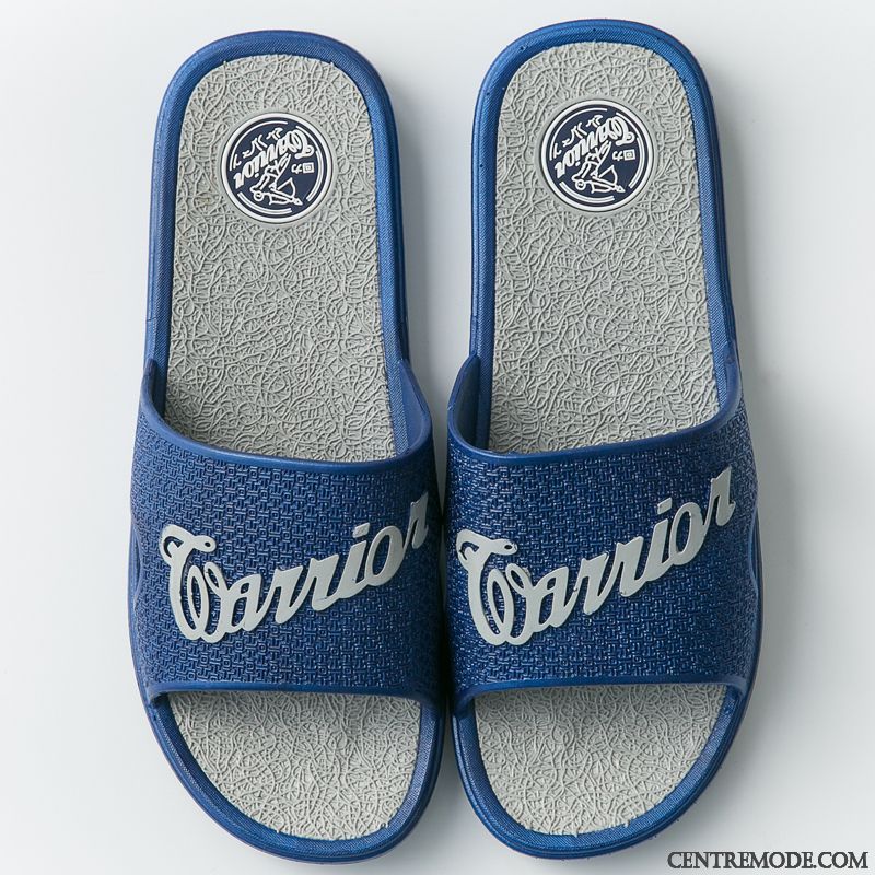 Chaussons Homme Salle De Bains Tongs Chaussons Antidérapant Semelle Doux Intérieur Femme Brun