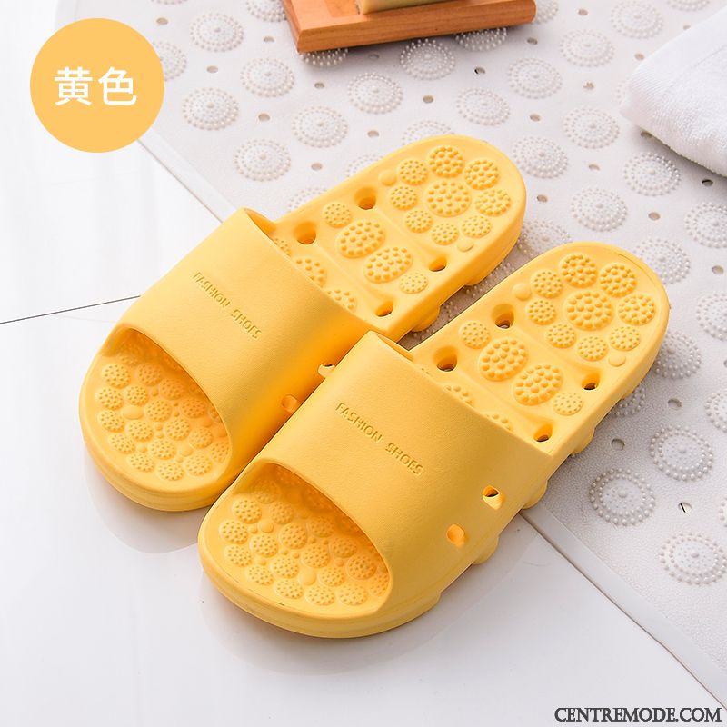 Chaussons Homme Semelle Doux Antidérapant Salle De Bains De Maison Outwear Fantaisie Gris