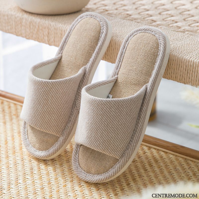 Chaussons Homme Tongs Chaussons Antidérapant De Maison Toutes Les Saisons Femme Fantaisie Gris