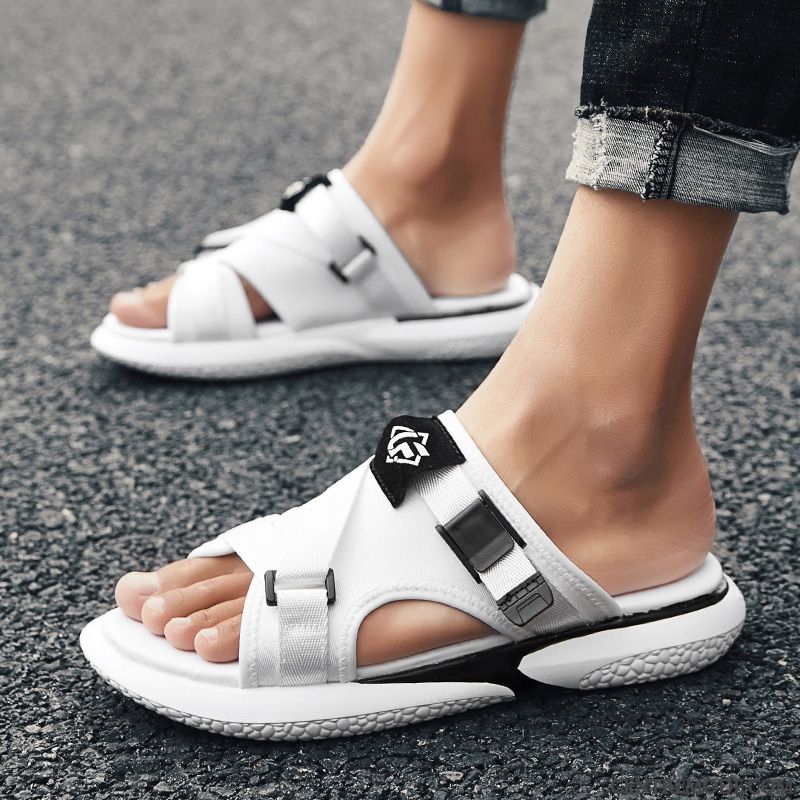Chaussons Homme Tongs Chaussons Créateur De Tendances Plage Mode Outwear Été Blanc Noir