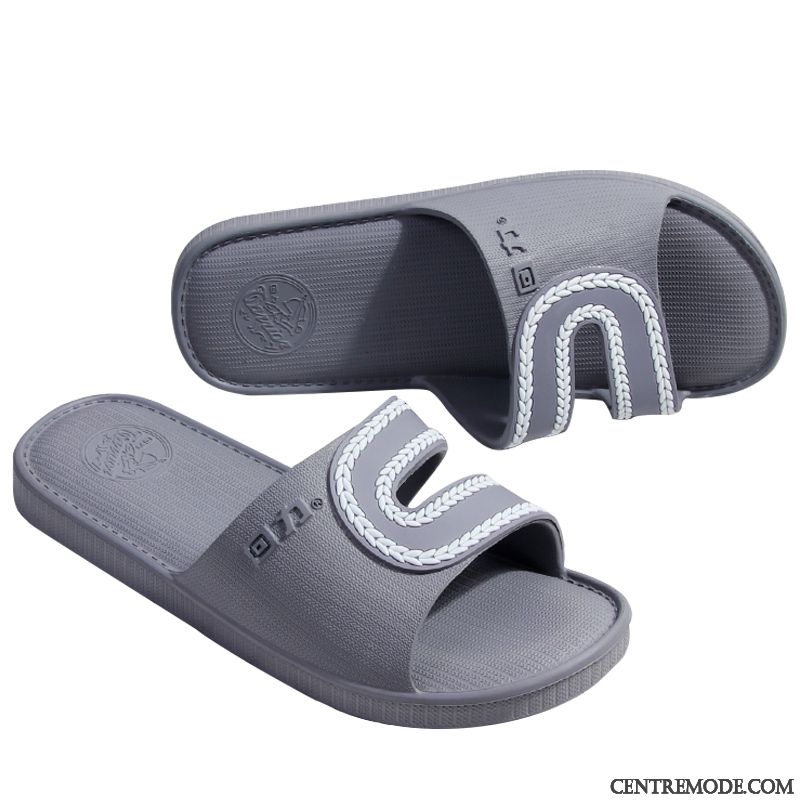 Chaussons Homme Tongs Chaussons Été Intérieur Femme Fantaisie Bleu Marin