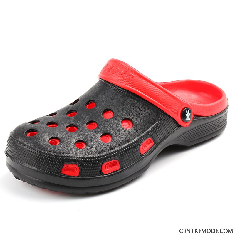 Chaussons Homme Tongs Chaussons Été Étudiant Antidérapant Plage Noir